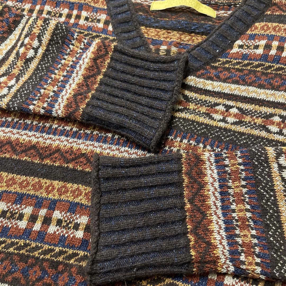 OLD JOE オールドジョー シルクニット セーター 総柄