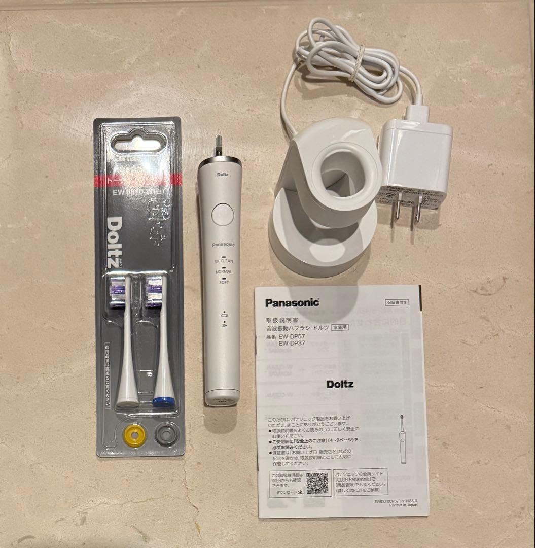 【24年12月購入】保証有 最新ハイグレードモデル ドルツW音波振動 替ブラシ付