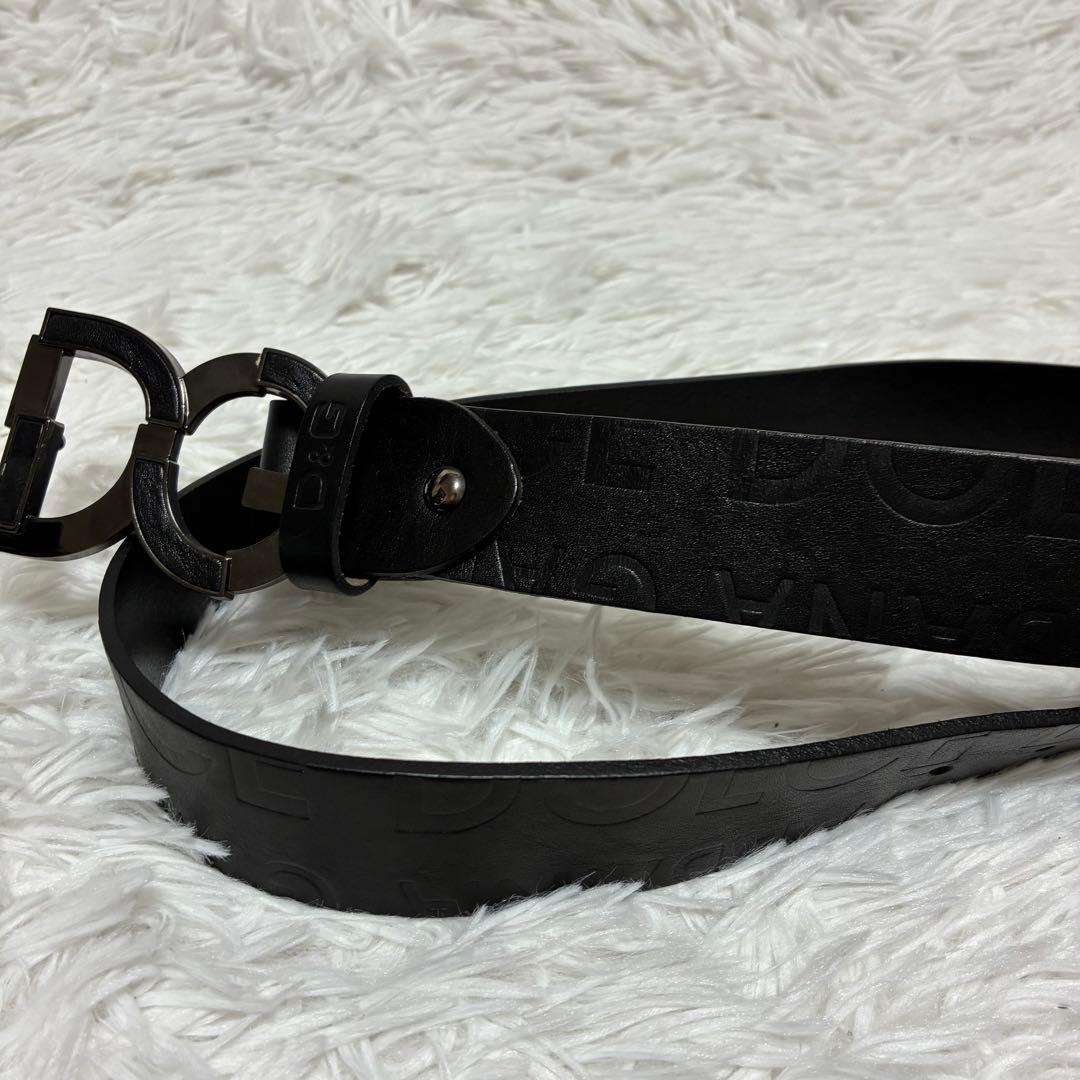 DOLCE & GABBANA ベルト　バックル　DC レザー　イタリア製