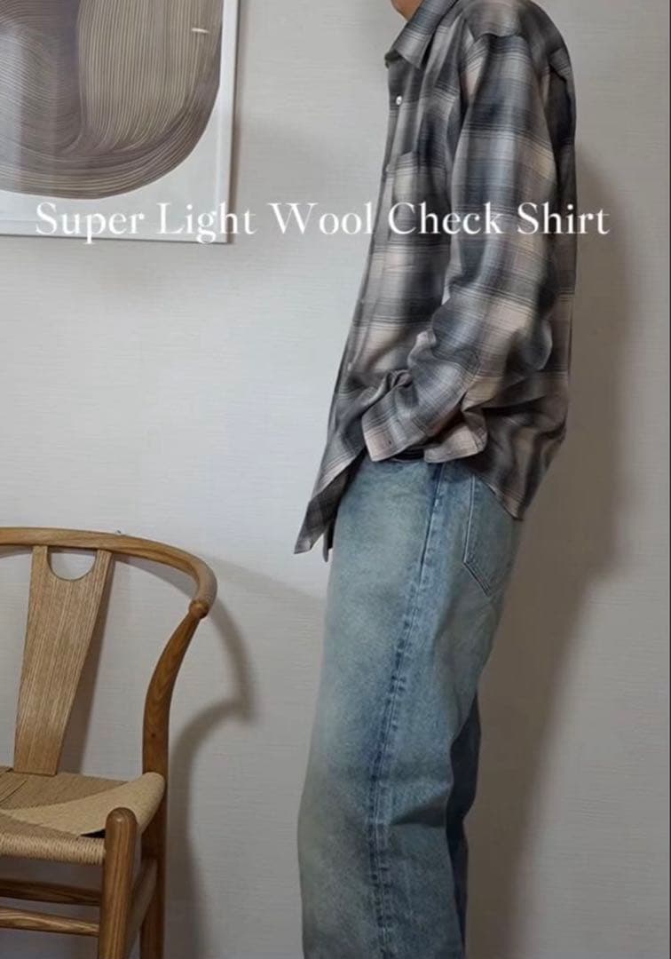 AURALEE 24AW スーパライトウールチェックシャツ　4