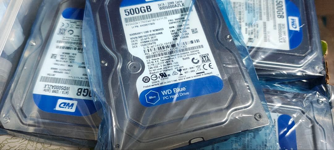 HDD SATA WD WD5000AZLX 500GB 4台 合計2TB