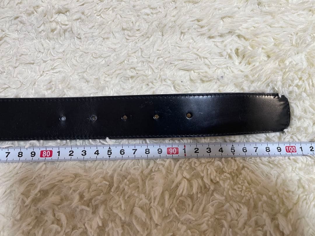 Ferragamo 美品　リバーシブル（黒＝茶）シルバーバックル　レザーベルト