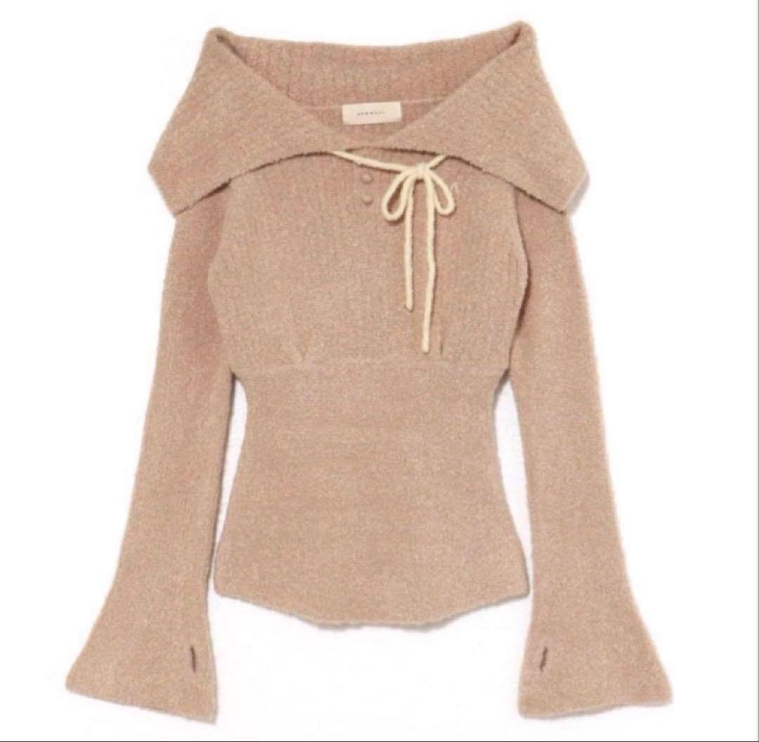 【正規品最安値】andmary Flora knit tops beige