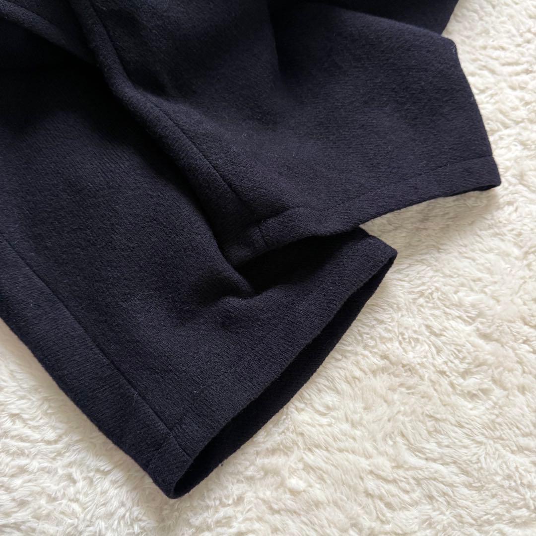 【美品】ワイズ ダッフル風 フードコート ラグラン ネイビー サイズ2