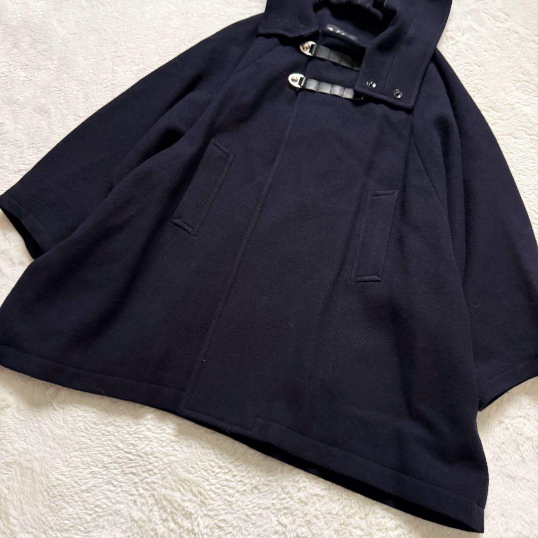【美品】ワイズ ダッフル風 フードコート ラグラン ネイビー サイズ2