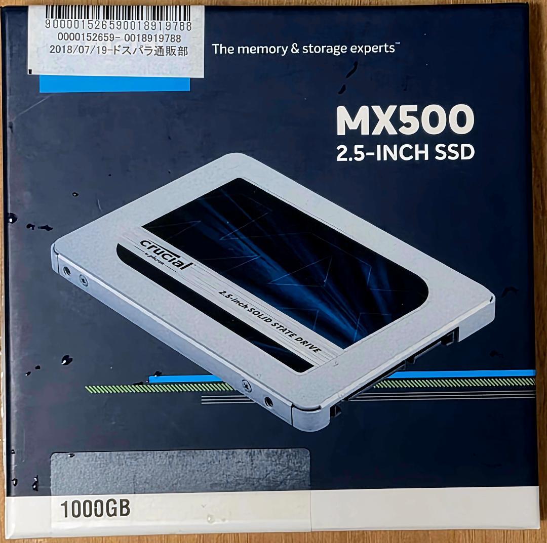 新品Crucial SSD 1TB MX500内蔵2.5インチPS4 SATA3