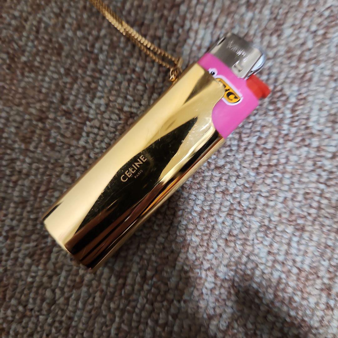 CELINE ネックレス型ライター ゴールド/ピンク