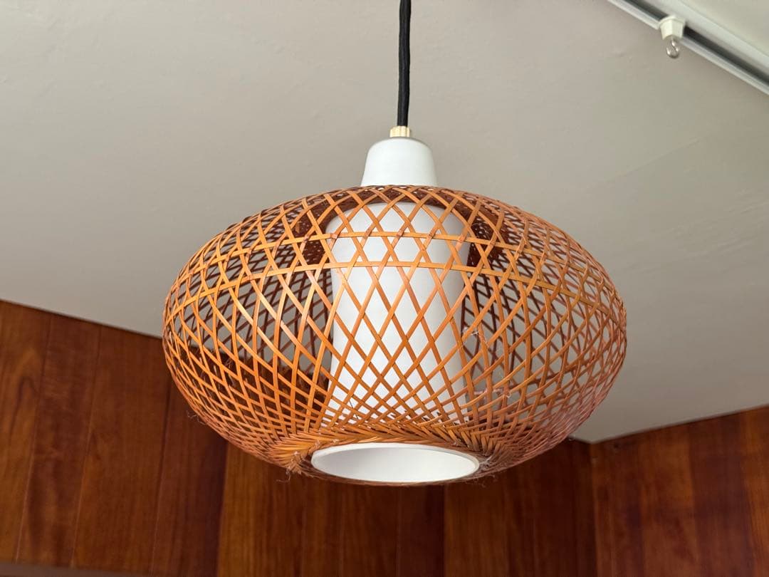 ヴィンテージ 民藝 昭和 レトロペンダントライト 竹細工 イサムノグチ 柳宗理