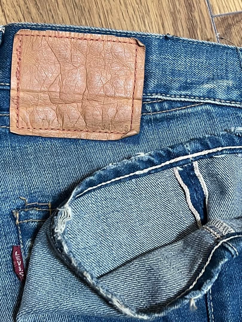 Levi's 501xx 1955年　復刻版　デニム ダメージ加工　赤耳