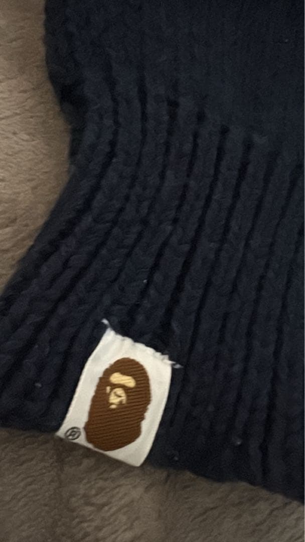 A BATHING APE ネイビー クルーネックセーター 【レア】