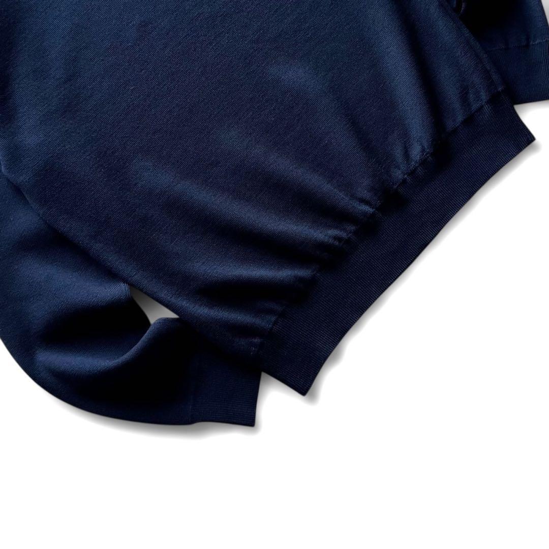 【美品】SLOANE/12Gダブルフェイス天竺クルーネック/ネイビー