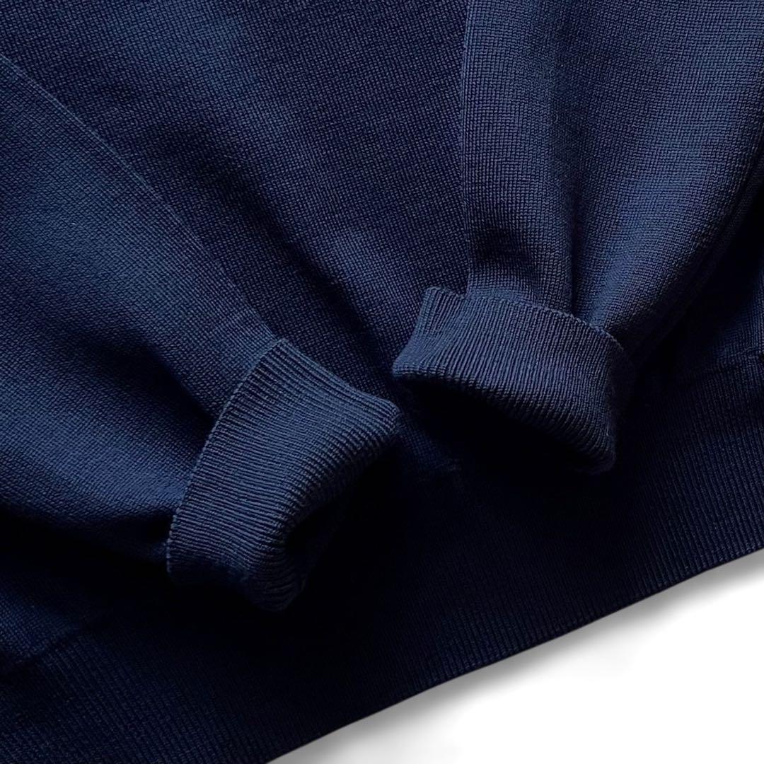 【美品】SLOANE/12Gダブルフェイス天竺クルーネック/ネイビー