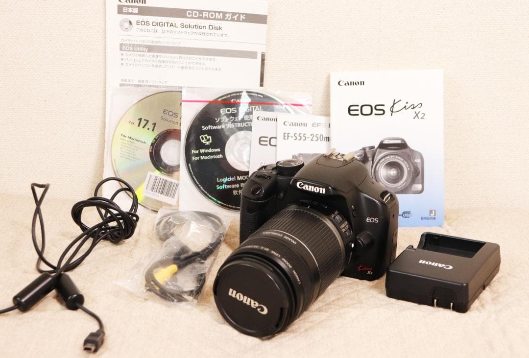 【※ジャンク品※】Canon EOS Kiss X2 デジタル一眼レフ カメラ