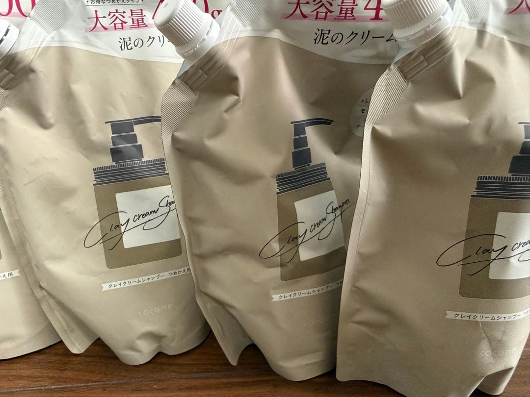 【iku】cocone クレイクリームシャンプー　ボトル3本　詰替用5個
