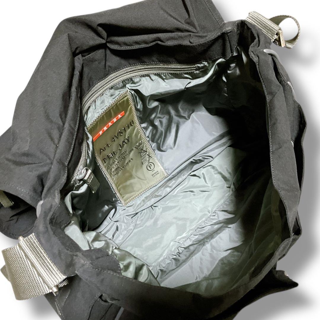 プラダ スポーツ ギャランティ 洗える A4収納可 メッセンジャーバッグブラック