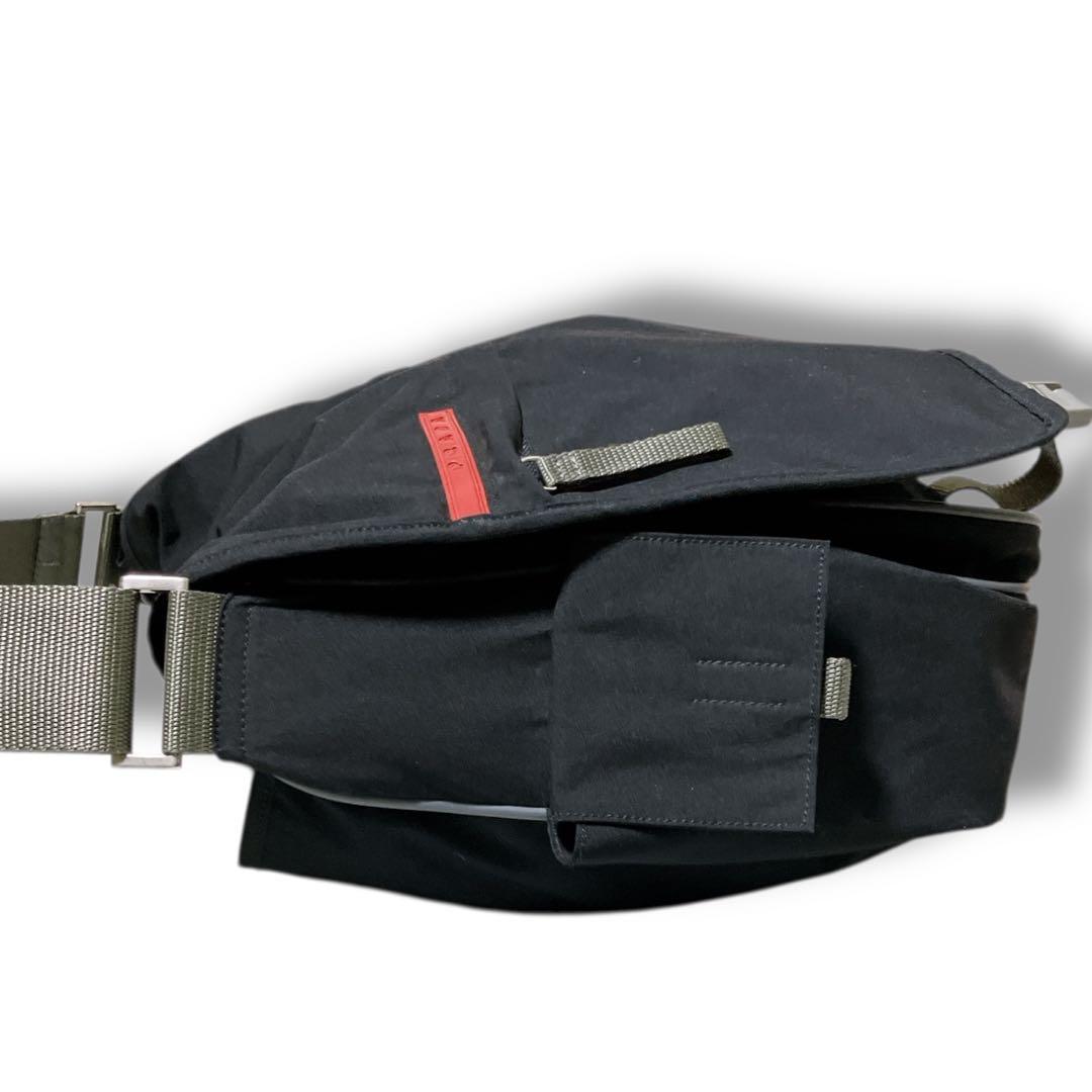 プラダ スポーツ ギャランティ 洗える A4収納可 メッセンジャーバッグブラック