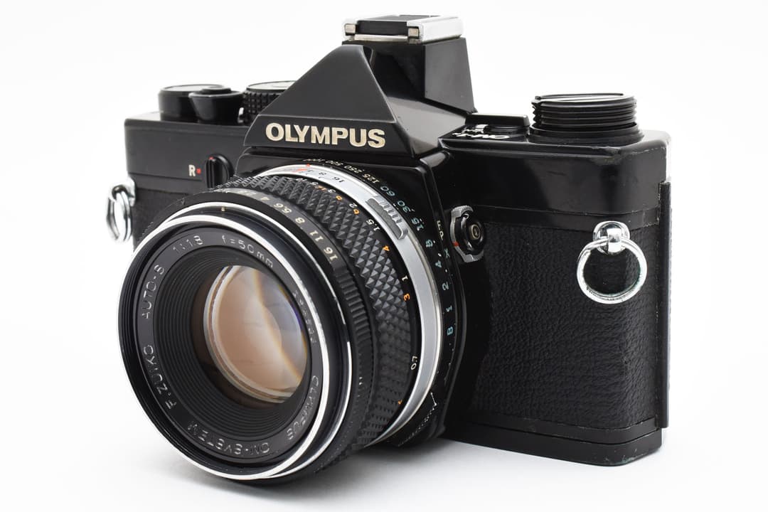 Olympus OM-1N 50mm F1.8 ブラック モルト新品 #8051