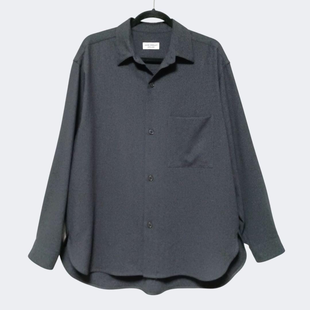極美品♪JOHN SMEDLEY SUPER 140's ウールオーバーシャツ
