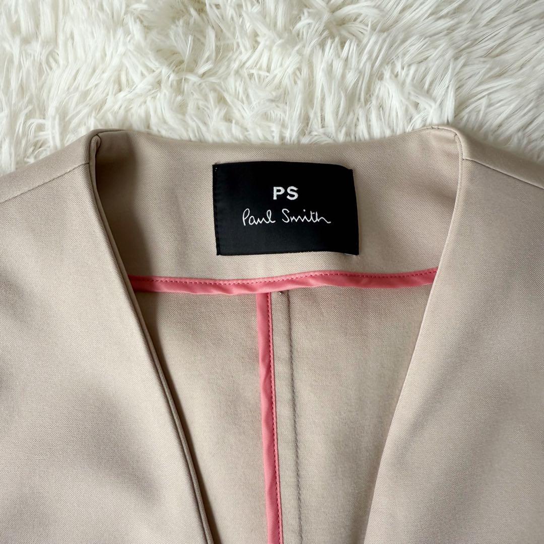 PS Paul Smithセットアップスーツ ノーカラージャケット ベージュ42