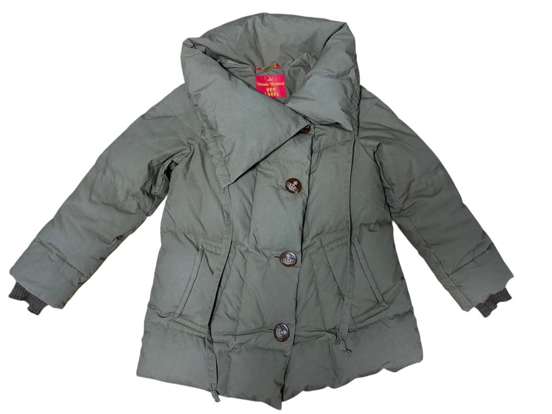 Vivienne Westwood ダウンジャケット カーキ　変形 オーブ