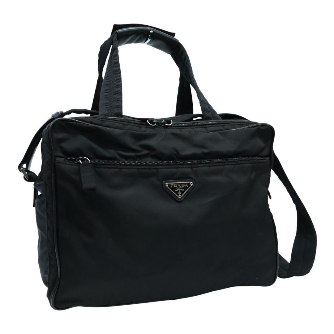 美品 PRADA プラダ 2way ビジネスバッグ 三角ロゴ 白タグ V361