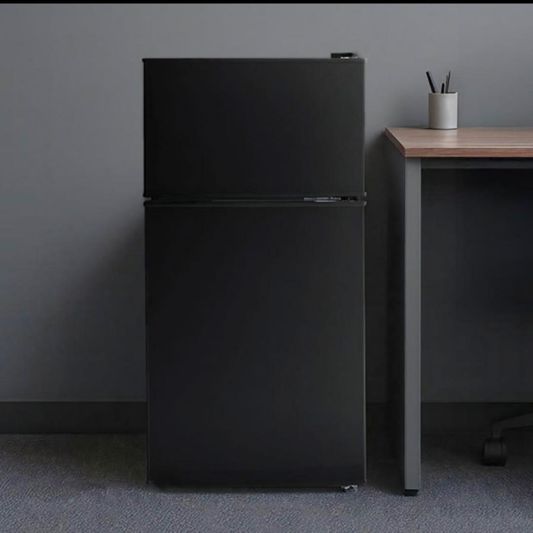 小型冷蔵庫 60L 2ドア 黒 ブラック コンパクト 省エネ／◯