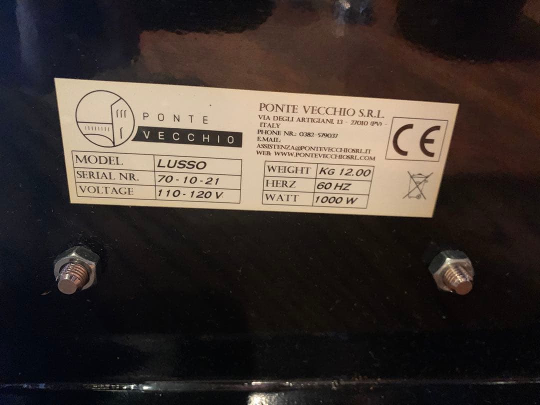 PONTE VECCHIO LUSSO エスプレッソマシン