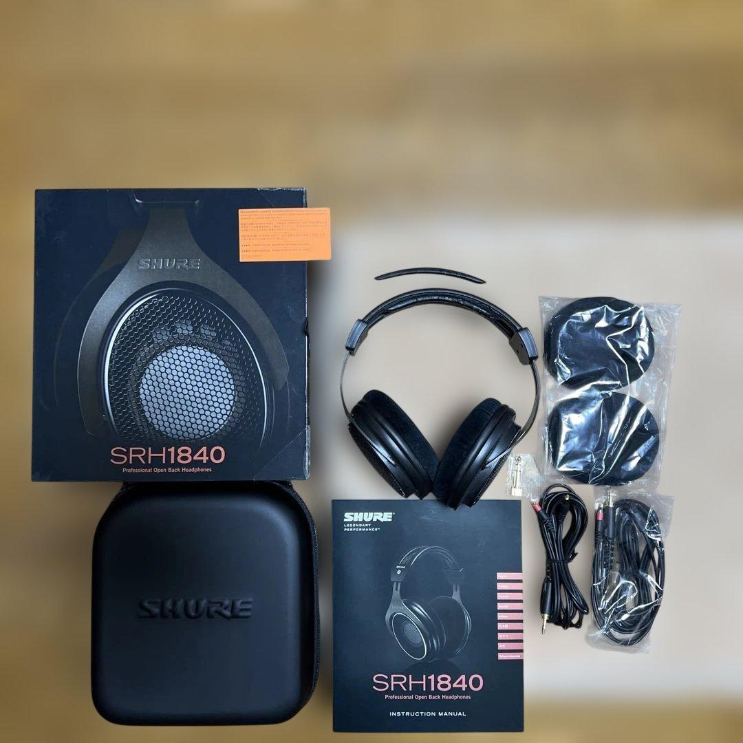SHURE SRH1840 有線ヘッドホン 本体　一式セット