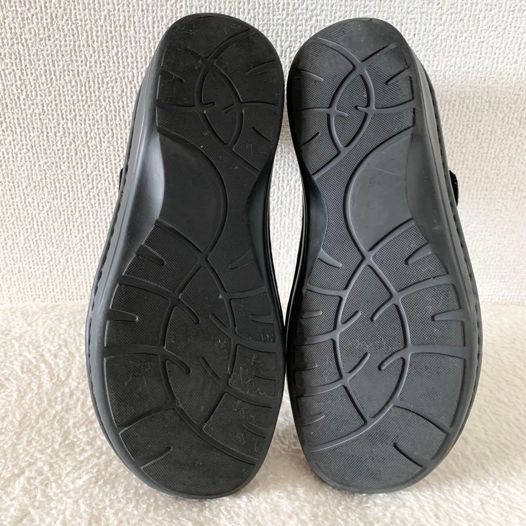 【美品】HPS コンフォート シューズ　ローファー　 Tストラップ　シープスキン