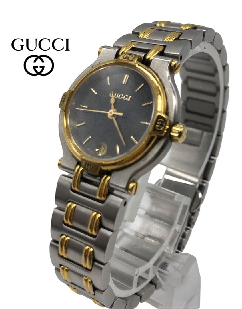 GUCCI グッチ　アナログ腕時計 シルバー　ゴールド　レディース　３針