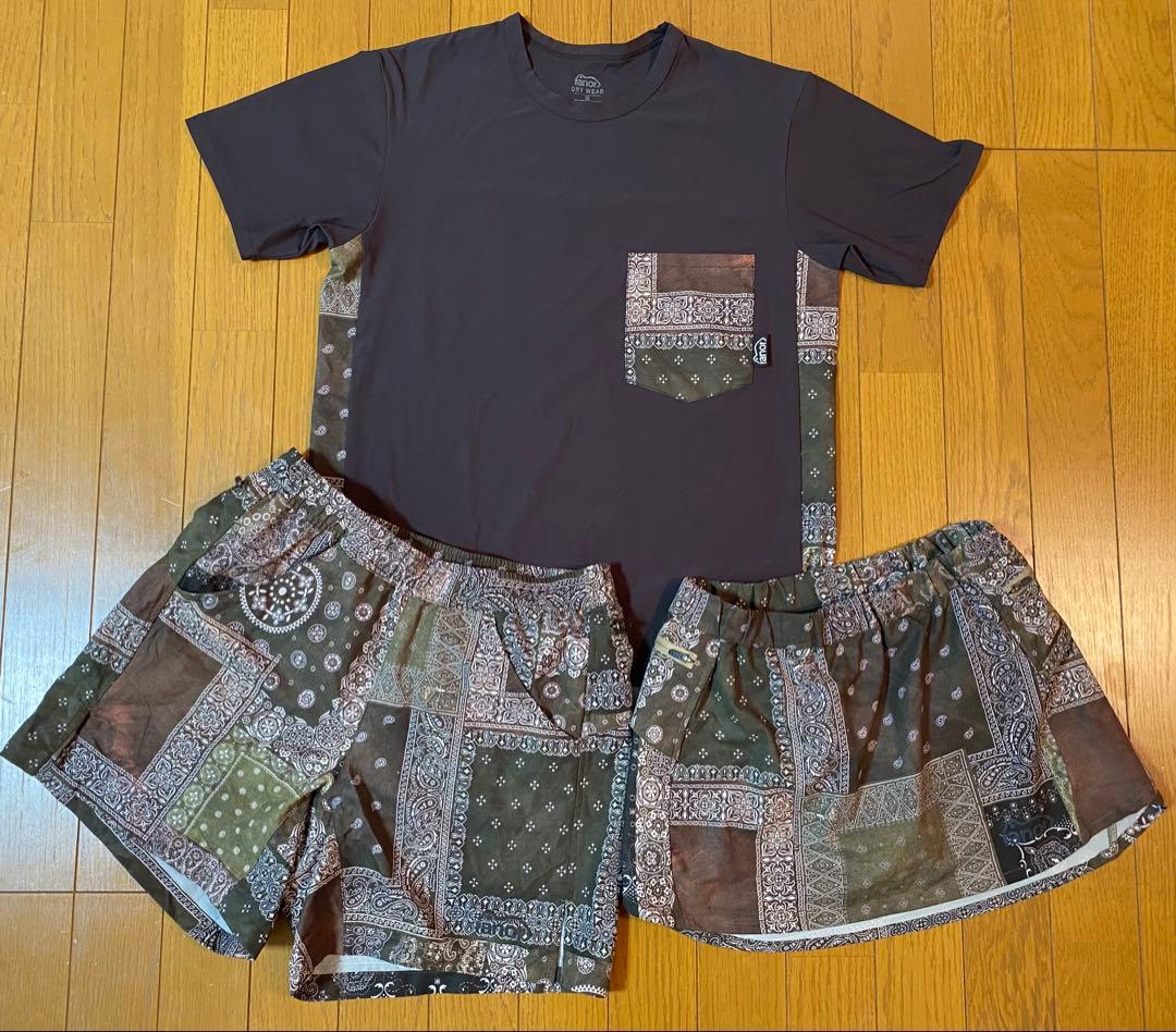 ranor ラナー バンダナ柄Tシャツ＆ランニングパンツ&ランスカ3点セット