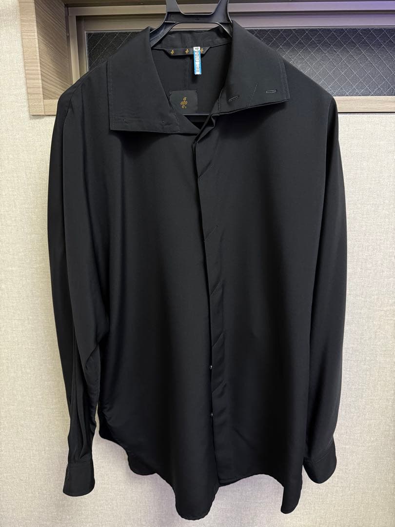 トップス ato Crepe de Chine SCARF SHIRTS/WHITE