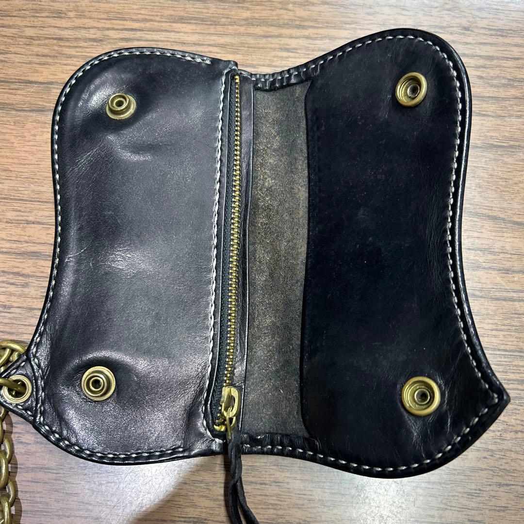 長財布 キーフック　チェーン付き