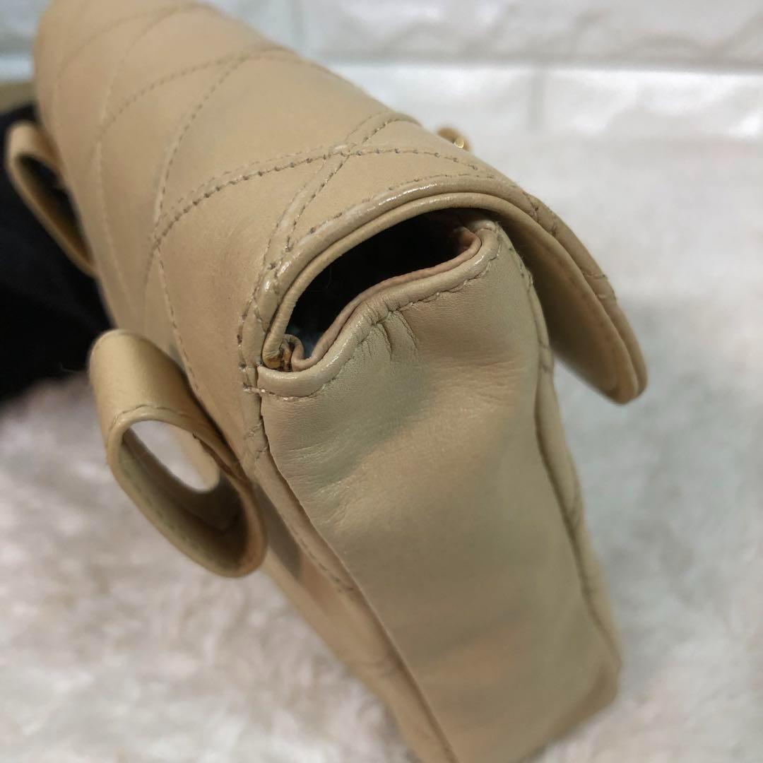 シャネル ウエストポーチ ビコローレ ラムスキン ターンロック ベージュ