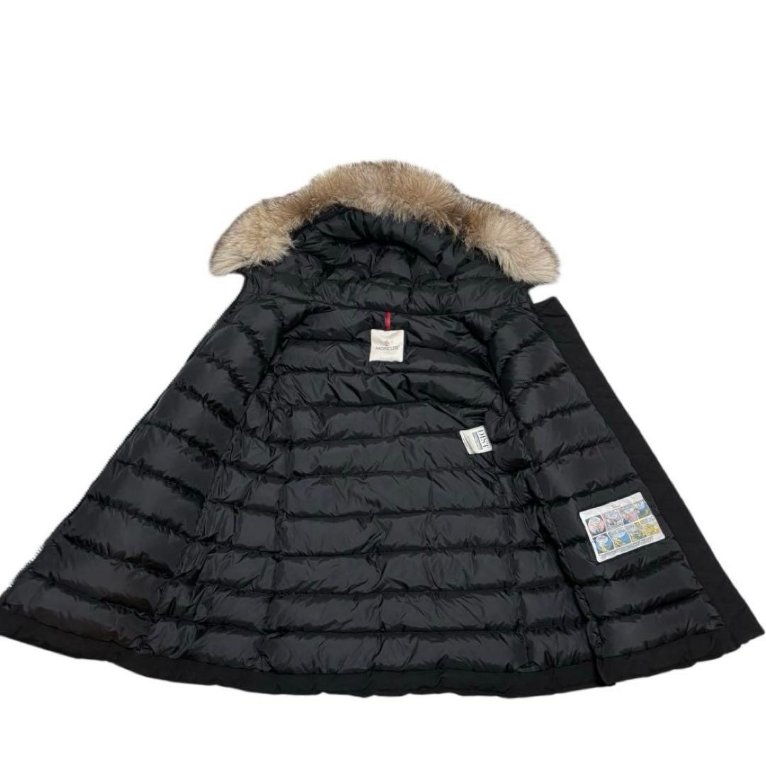 【極美品】モンクレール　ブラベット　フォックスファーダウン　ブラック　0