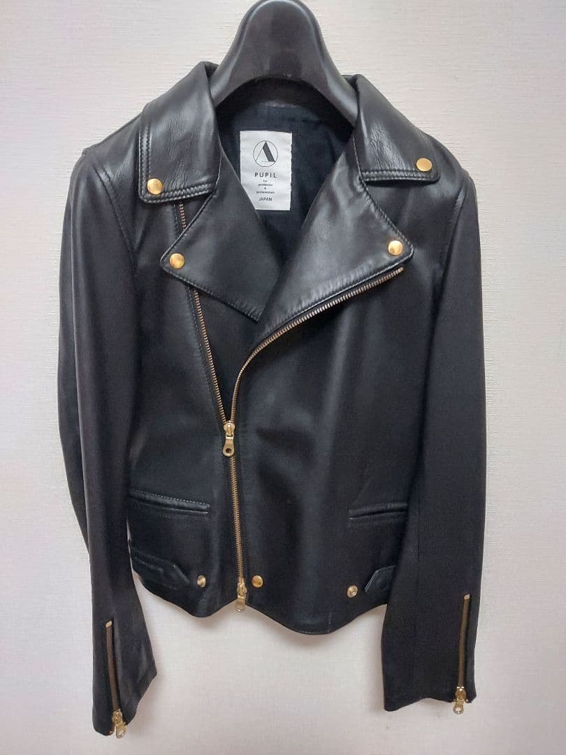 美品!！A PUPIL ラムレザーライダースジャケット