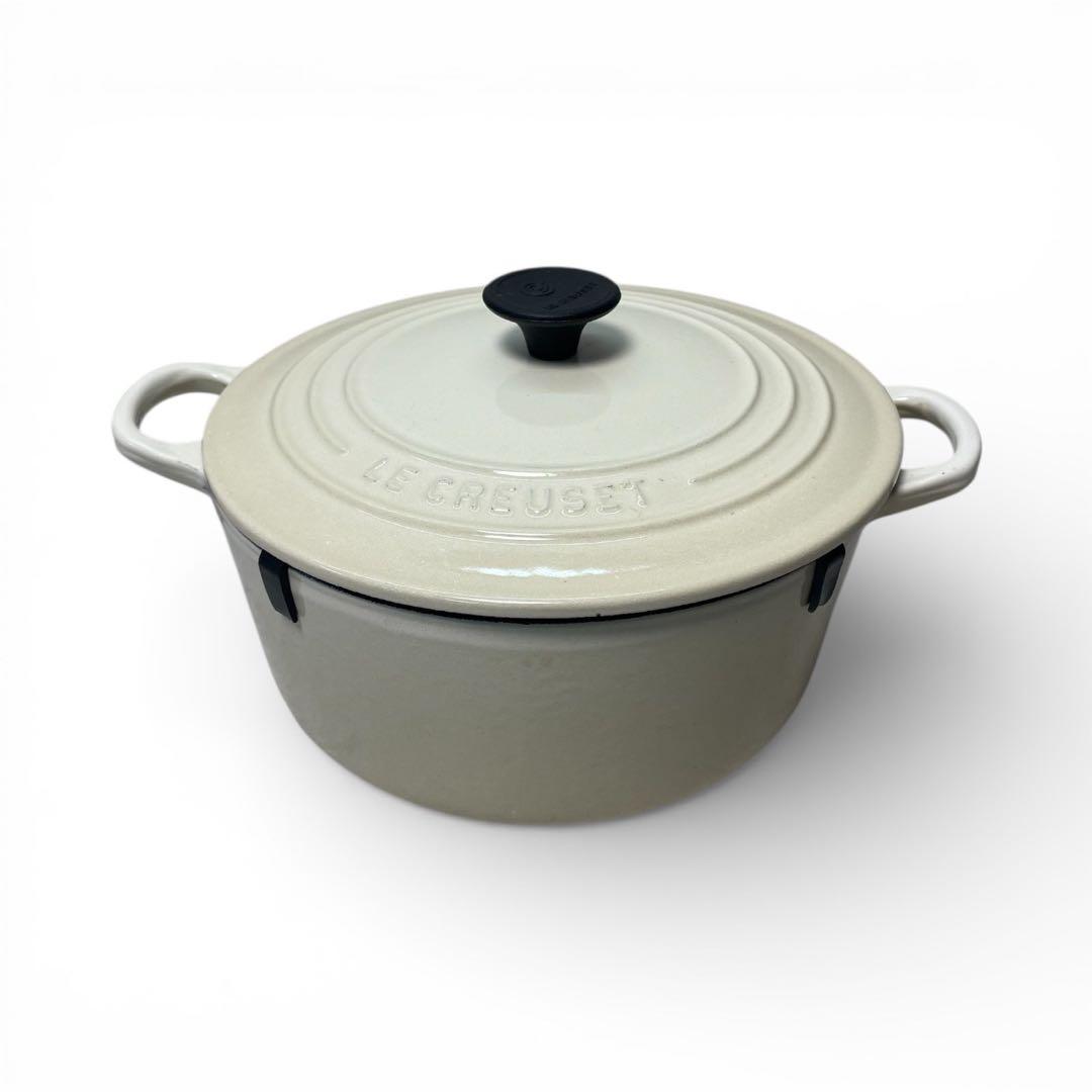 LE CREUSET ルクルーゼ ココットロンド 22cm ホワイト 両手鍋