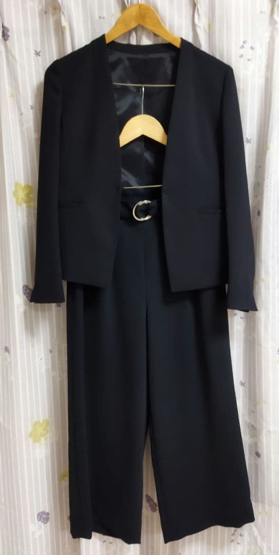 green label relaxing ネイビーパンツスーツ上下