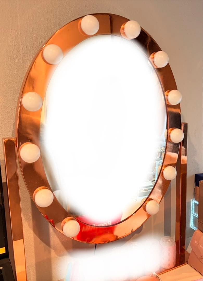 フランフラン　鏡　フッツェ ハリウッドミラー ラウンド