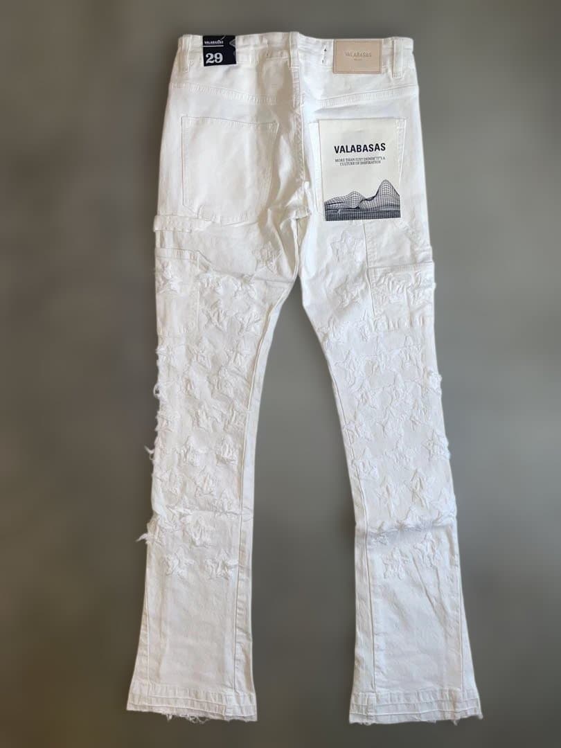 KKsnxm 　バラバサス　ホワイトスターフレアデニム 30