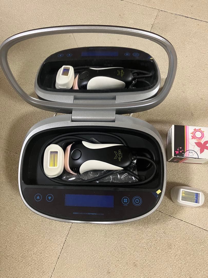 ケノン 脱毛器本体＋カートリッジ4種（美顔、ストロング、ラージ、ノーマル）