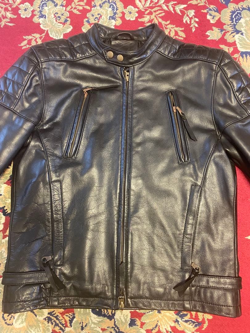 【DEGNER】レザーライダースジャケット　Mサイズ