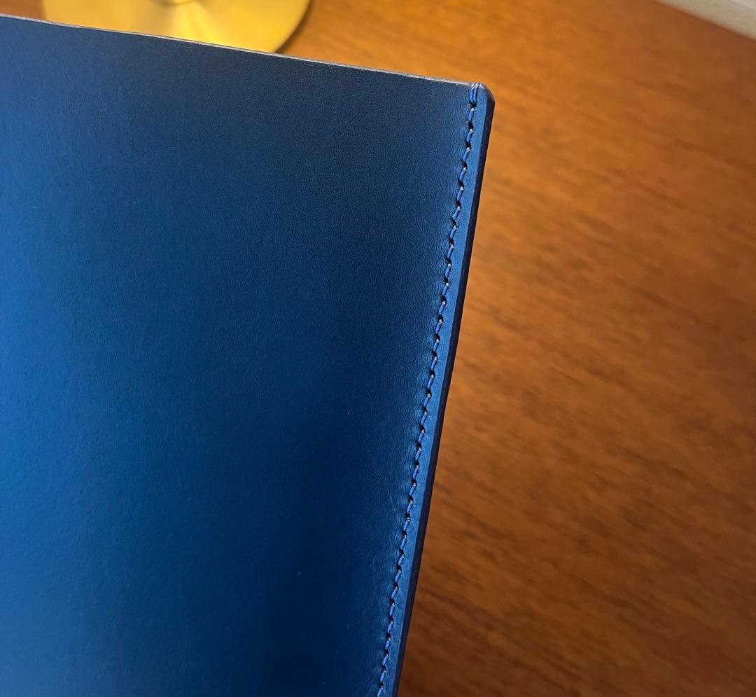 【レザーPCケース】イタリアンレザー ネイビー パソコン 13.14.15インチ
