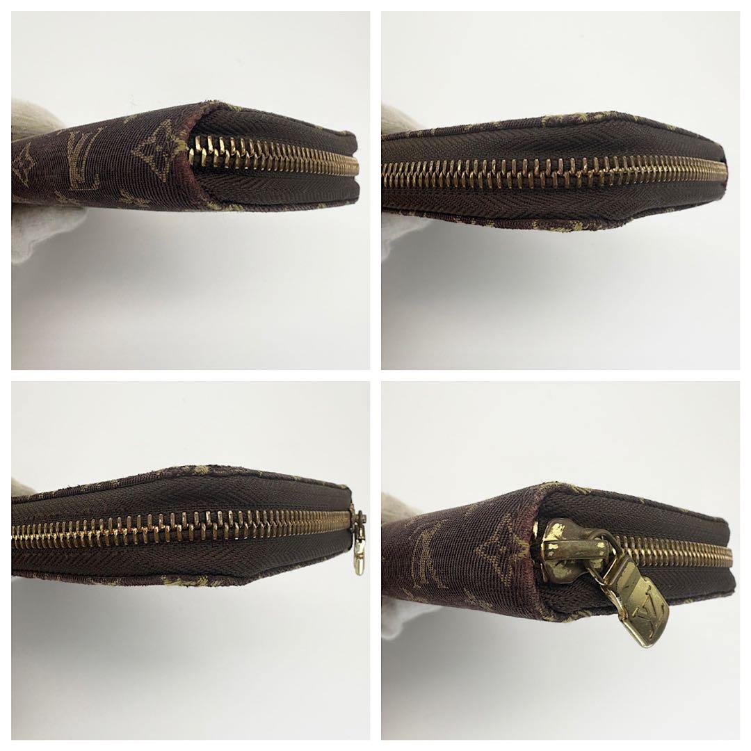 【美品】VUITTON　モノグラム　長財布　ミニラン　ジッピーウォレット　茶色