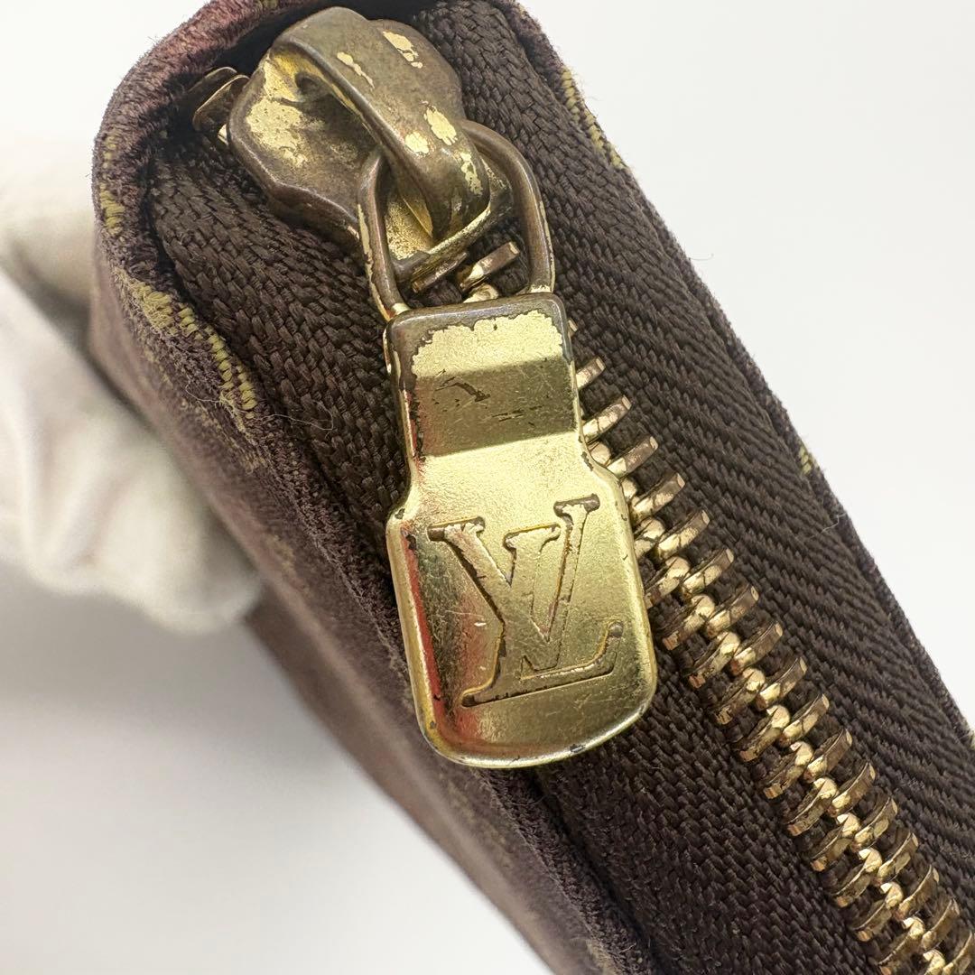 【美品】VUITTON　モノグラム　長財布　ミニラン　ジッピーウォレット　茶色