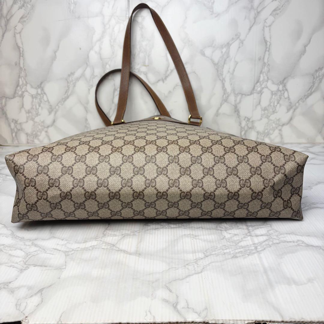 011 美品 GUCCI PVC シェリーライン トートバッグ 肩掛け ow2