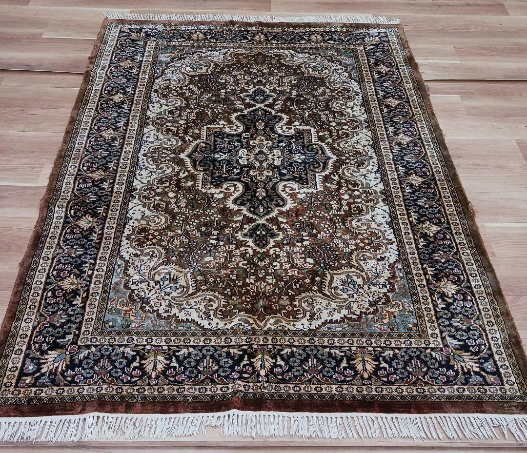 Y3062 インド製 絨毯 ポリエステル 206×150㎝