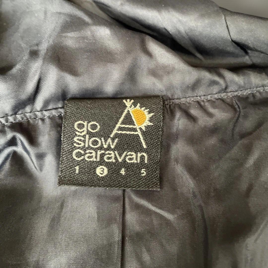 go slow caravan 刺繍入りフード付きモッズコート