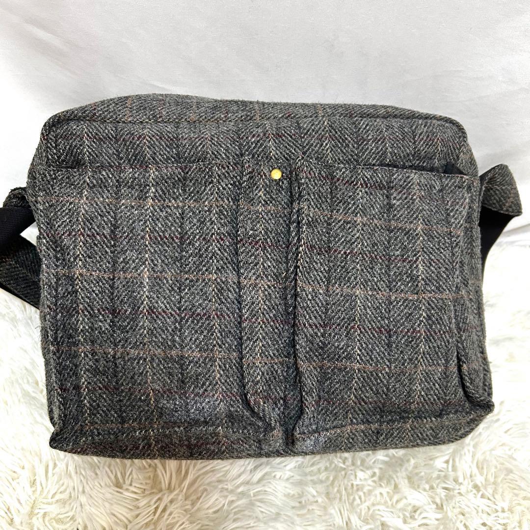 Porter ハリスツイード　ショルダーバッグ　メッセンジャーバッグ　ウール
