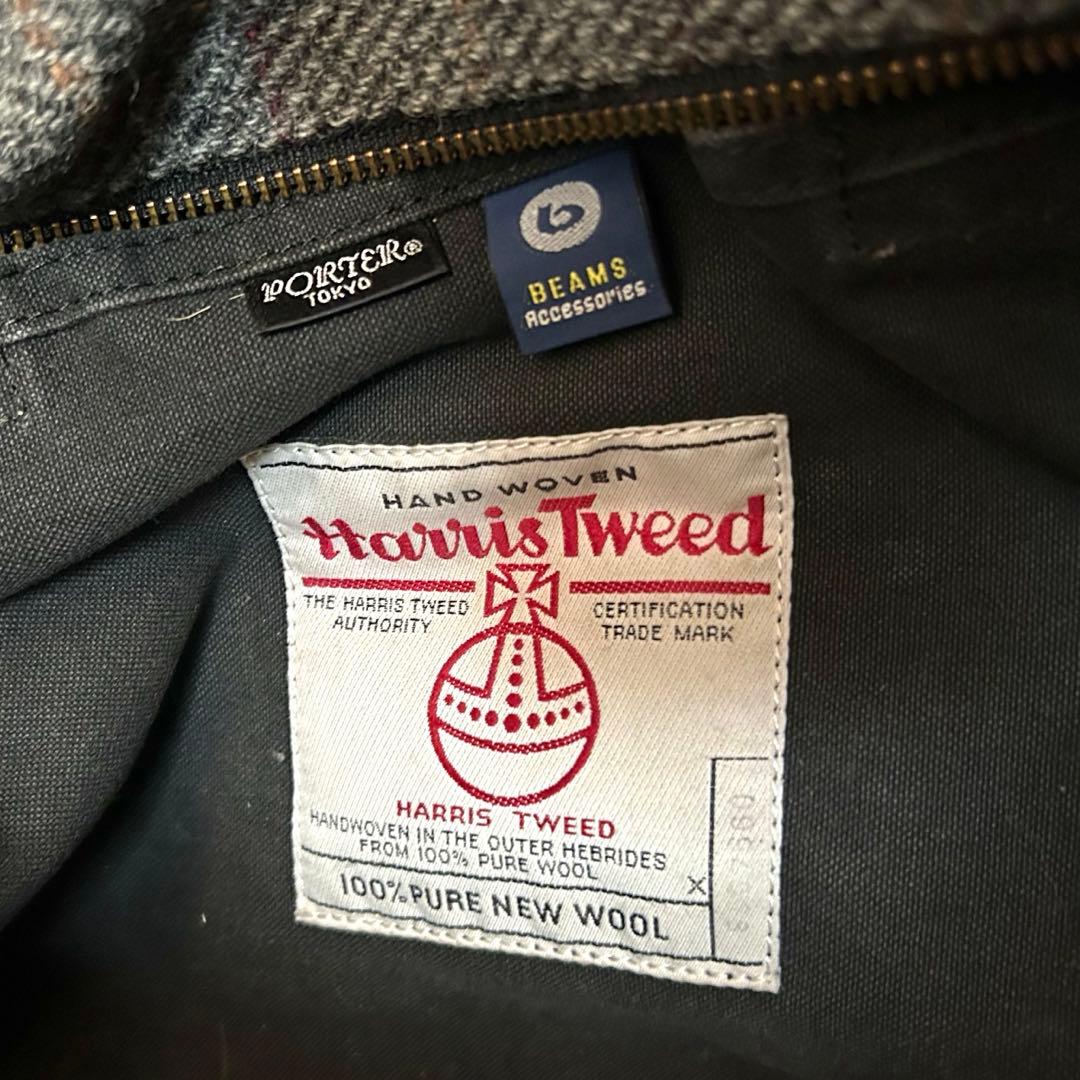 Porter ハリスツイード　ショルダーバッグ　メッセンジャーバッグ　ウール